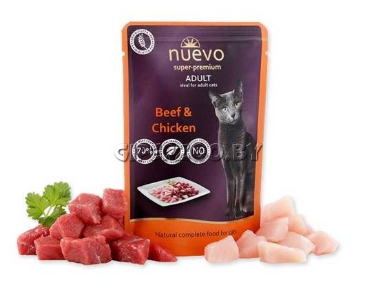 Nuevo Adult с говядиной и курицей, 85 г Nuevo Adult с говядиной и курицей, 85 г