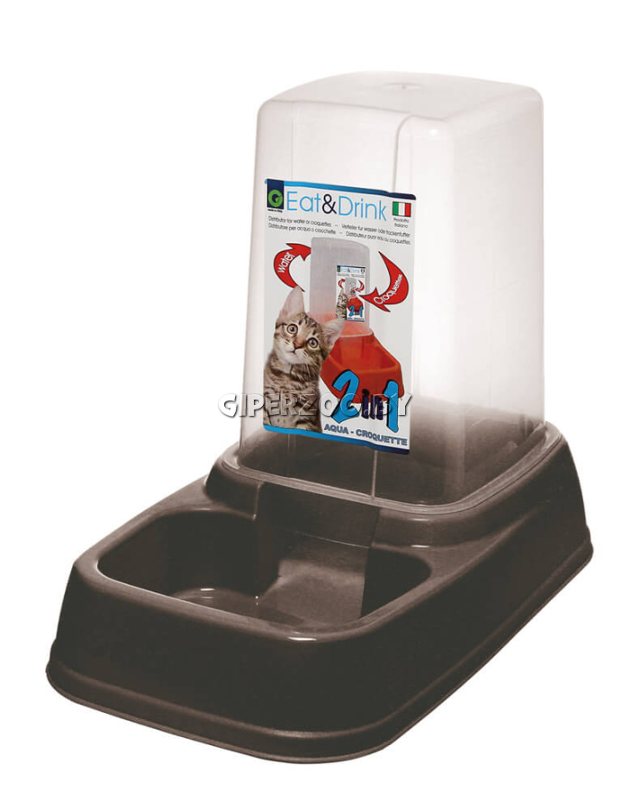 Поилка-кормушка Georplast круглая пластиковая универсальная, 3,7 л Поилка-кормушка Georplast круглая пластиковая универсальная, 3,7 л