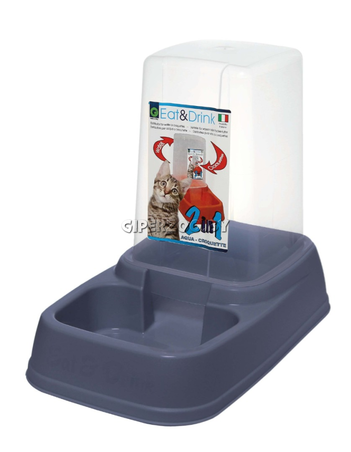 Поилка-кормушка Georplast круглая пластиковая универсальная, 3,7 л Поилка-кормушка Georplast круглая пластиковая универсальная, 3,7 л