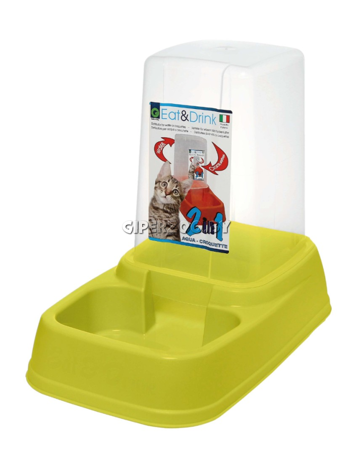 Поилка-кормушка Georplast круглая пластиковая универсальная, 3,7 л Поилка-кормушка Georplast круглая пластиковая универсальная, 3,7 л