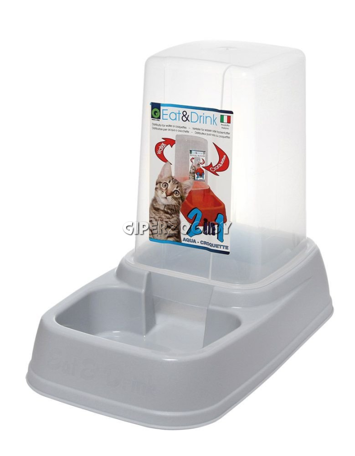 Поилка-кормушка Georplast круглая пластиковая универсальная, 3,7 л Поилка-кормушка Georplast круглая пластиковая универсальная, 3,7 л