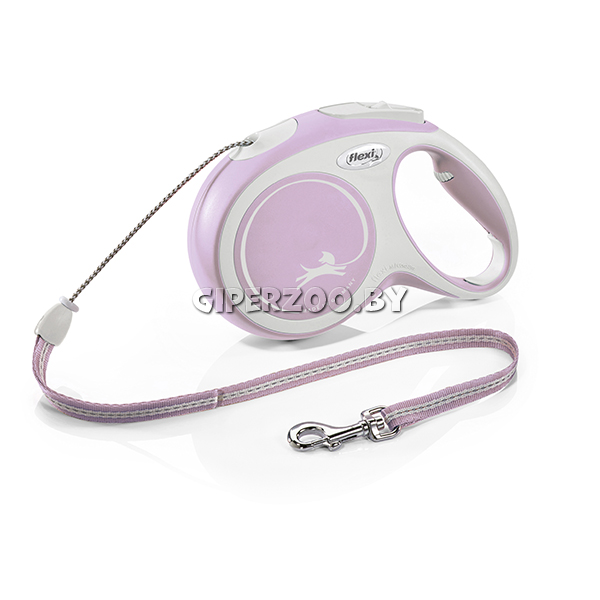 Рулетка Flexi New Comfort розовая M, трос 5 м Рулетка Flexi New Comfort розовая M, трос 5 м