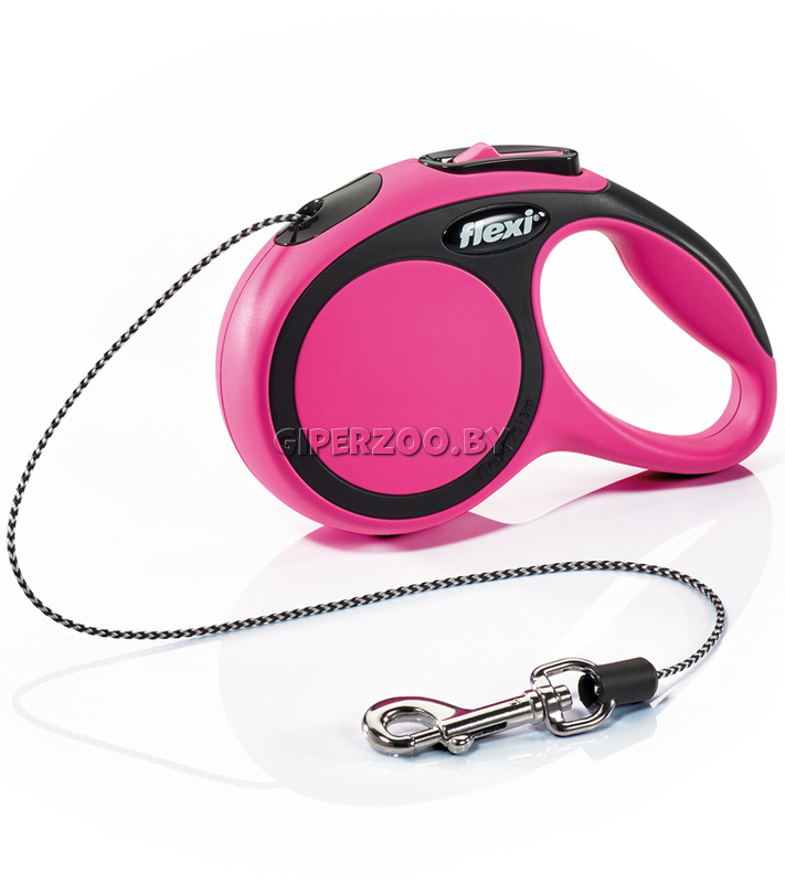 Рулетка Flexi New Comfort розовая M, трос 5 м Рулетка Flexi New Comfort розовая M, трос 5 м