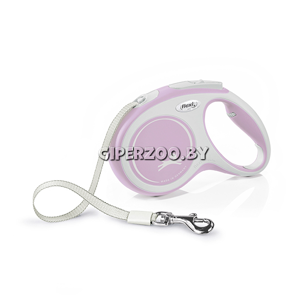 Рулетка Flexi New Comfort розовая S, лента 5 м Рулетка Flexi New Comfort розовая S, лента 5 м