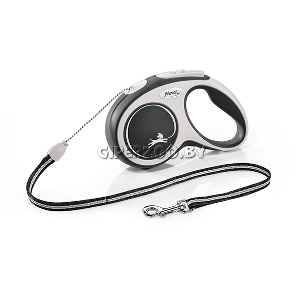 Рулетка Flexi New Comfort серая S, трос 8 м Рулетка Flexi New Comfort серая S, трос 8 м