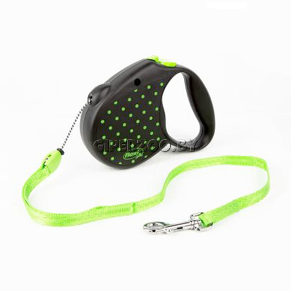 Рулетка Flexi Color Dots зеленая S, трос 5 м Рулетка Flexi Color Dots зеленая S, трос 5 м