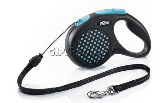 Рулетка Flexi Design голубая M, трос 5 м Рулетка Flexi Design голубая M, трос 5 м