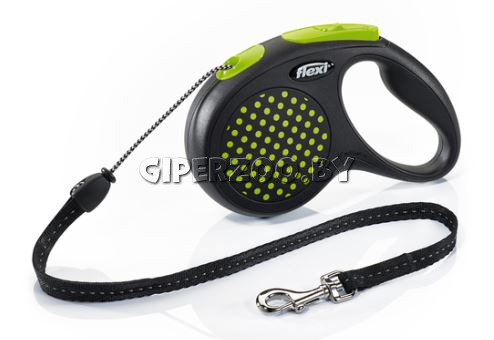 Рулетка Flexi Design зеленая M, трос 5 м Рулетка Flexi Design зеленая M, трос 5 м