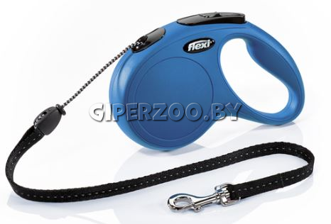 Рулетка Flexi New Classic синяя M, трос 8 м Рулетка Flexi New Classic синяя M, трос 8 м