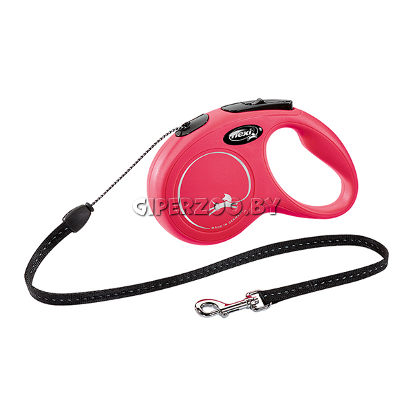 Рулетка Flexi New Classic красная S, трос 5 м Рулетка Flexi New Classic красная S, трос 5 м