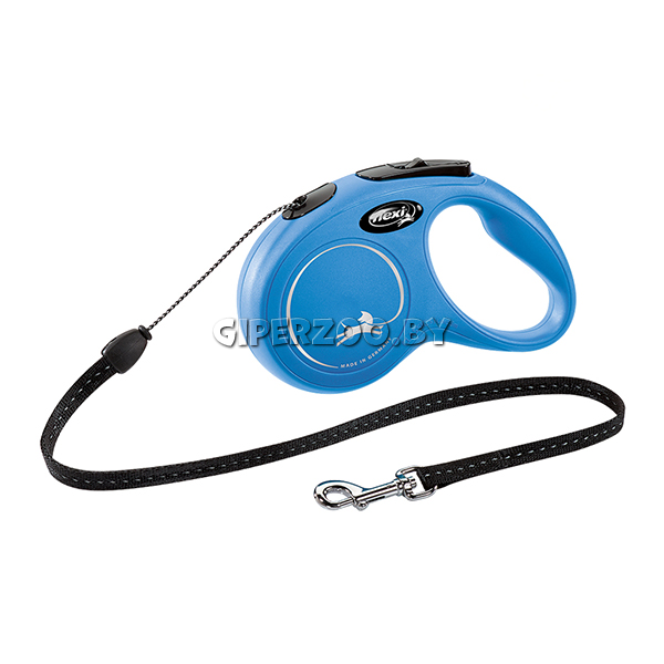 Рулетка Flexi New Classic синяя S, трос 5 м Рулетка Flexi New Classic синяя S, трос 5 м