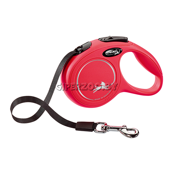 Рулетка Flexi New Classic красная XS, лента 3 м Рулетка Flexi New Classic красная XS, лента 3 м