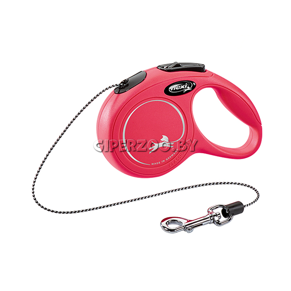 Рулетка Flexi New Classic красная XS, трос 3 м Рулетка Flexi New Classic красная XS, трос 3 м