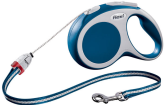 Рулетка Flexi Vario синяя M, трос 8 м