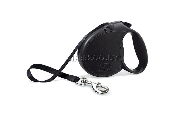 Рулетка Flexi Standart черная XS, трос 3 м Рулетка Flexi Standart черная XS, трос 3 м