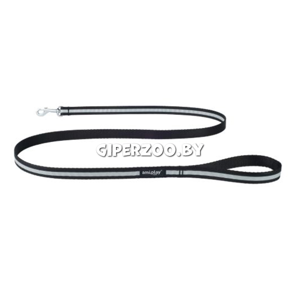 Поводок Amiplay Shine черный L, 1,5 м Поводок Amiplay Shine черный L, 1,5 м