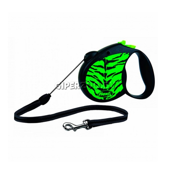 Рулетка Flexi Safari зеленая S, трос 5 м Рулетка Flexi Safari зеленая S, трос 5 м