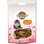 ARATON лакомства для кошек утиные сендвичи, 50 гр