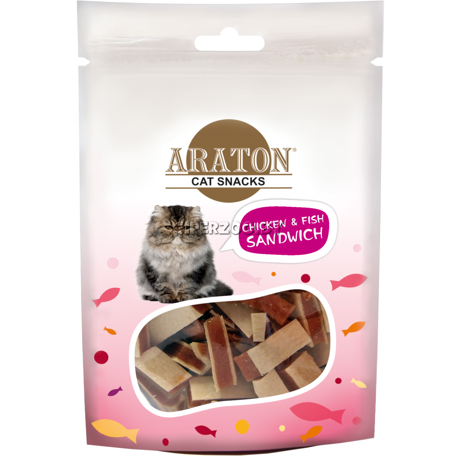 ARATON лакомства для кошек рыбные и куриные сендвичи ARATON лакомства для кошек рыбные и куриные сендвичи
