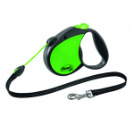 Рулетка Flexi Standart Neon зеленая S, трос 5 м