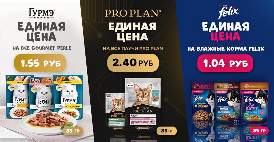 Вкусное предложение на влажный корм Purina