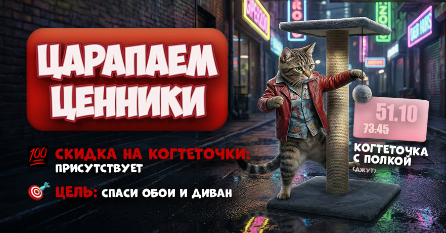 Скидка на когтеточки в ГиперЗОО